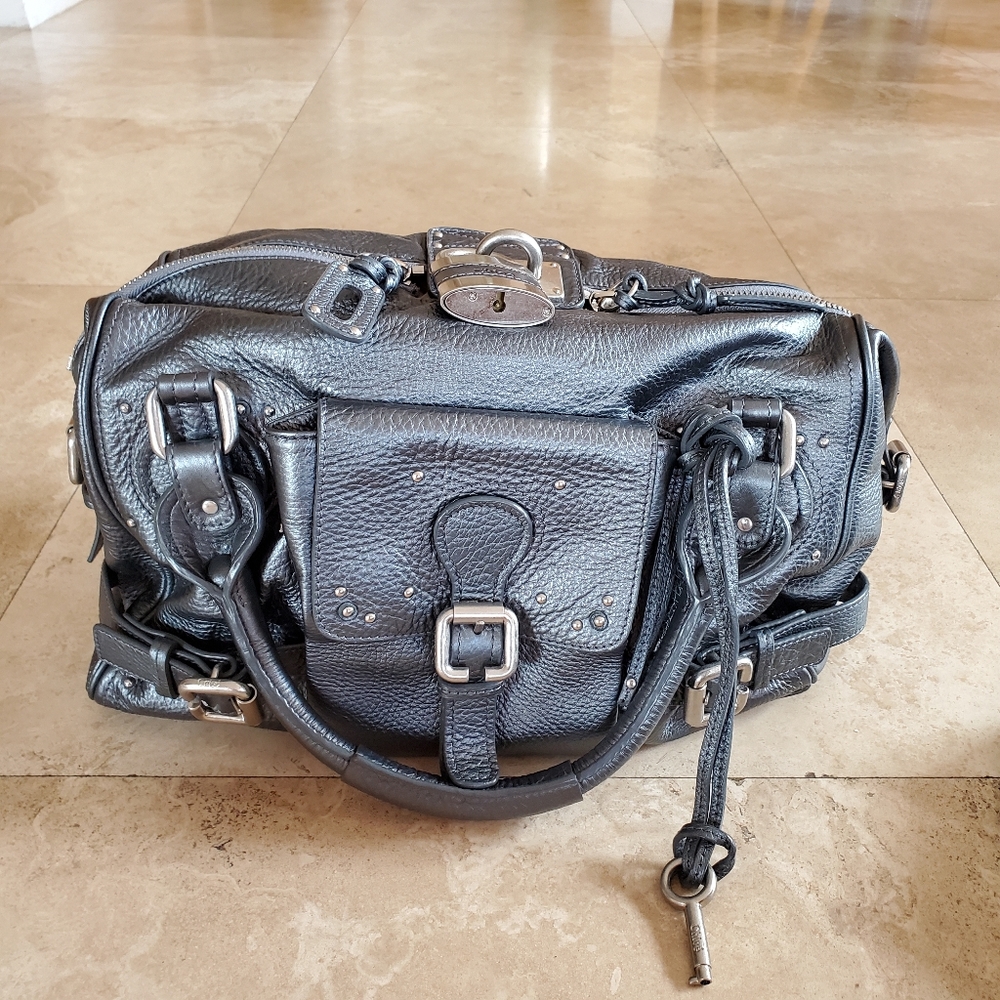 Chloe Paddington Metallic Gunmetal